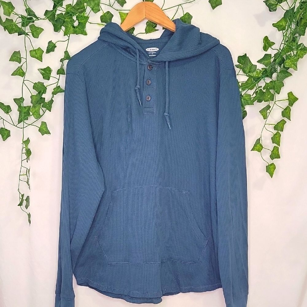 Old Navy. Thermal Blue Hoodie. Size XL. EUC